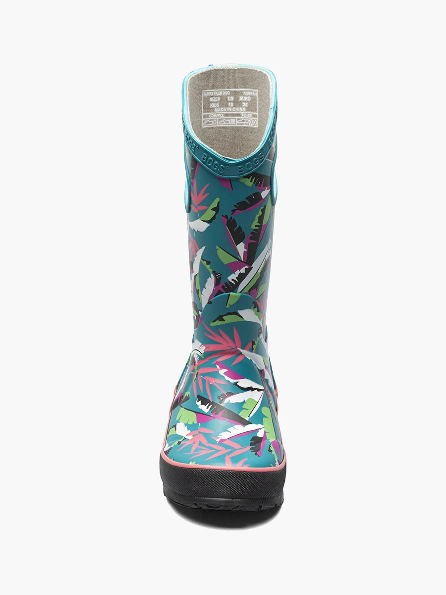 BOGS Dark Turquoise Rainboot Palm Duo 5 BOGS Dark Turquoise Rainboot Palm Duo - Image 3