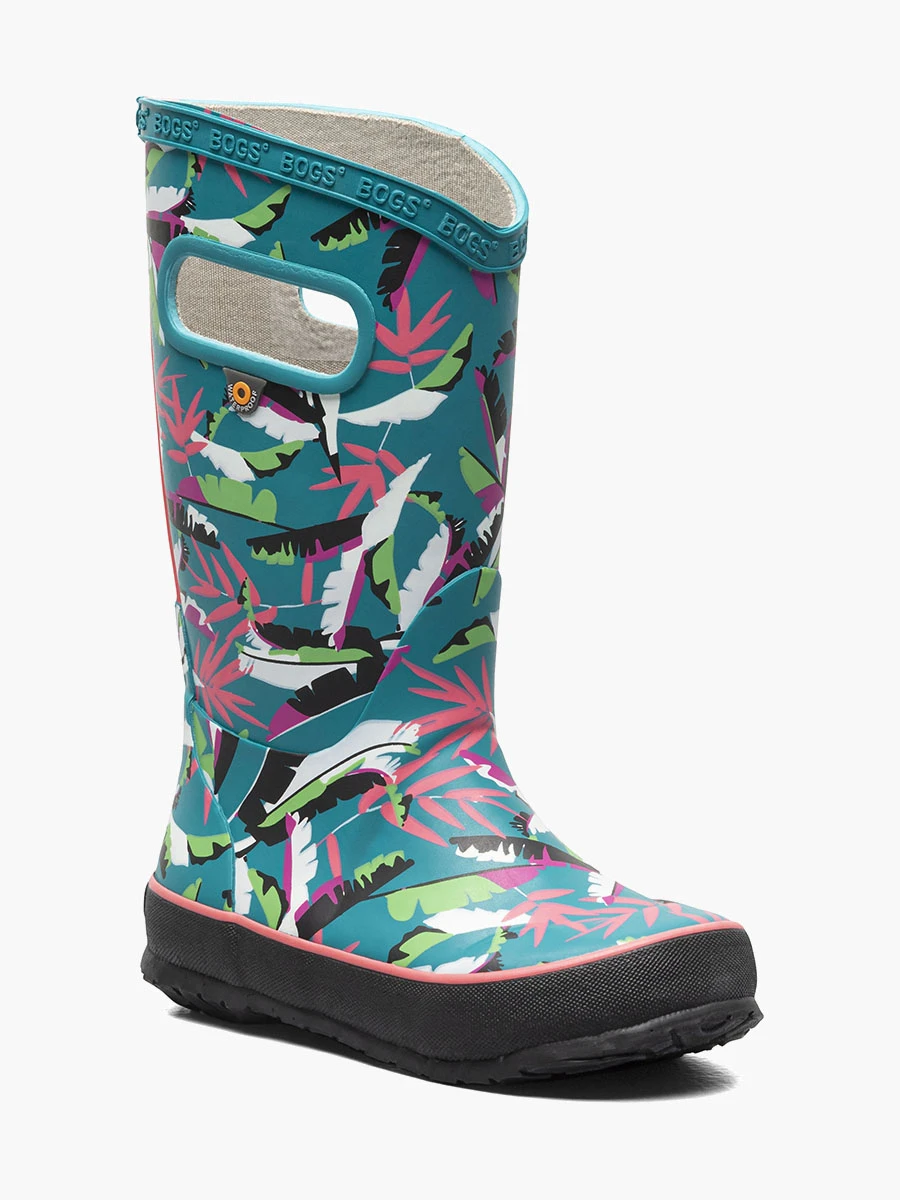 BOGS Dark Turquoise Rainboot Palm Duo 7 BOGS Dark Turquoise Rainboot Palm Duo - Image 5