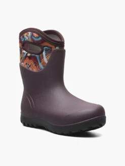 BOGS Burgundy Multi Neo-Classic Mid Glossy Abstract -Shoesberry Store 10 42