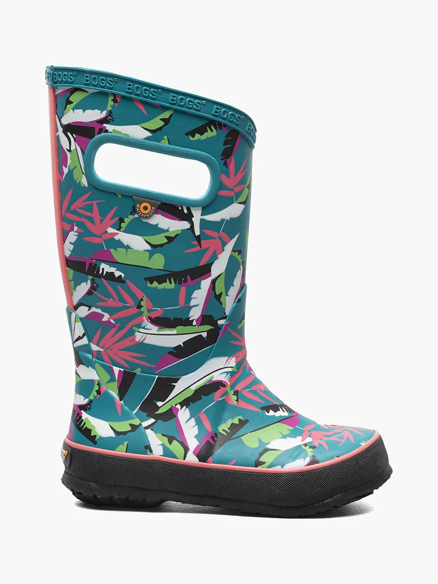BOGS Dark Turquoise Rainboot Palm Duo 3 BOGS Dark Turquoise Rainboot Palm Duo