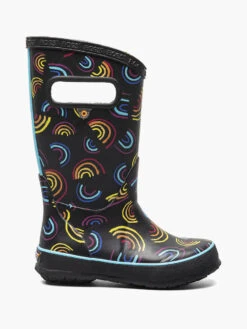 BOGS Black Multi Rainboot Wild Rainbows